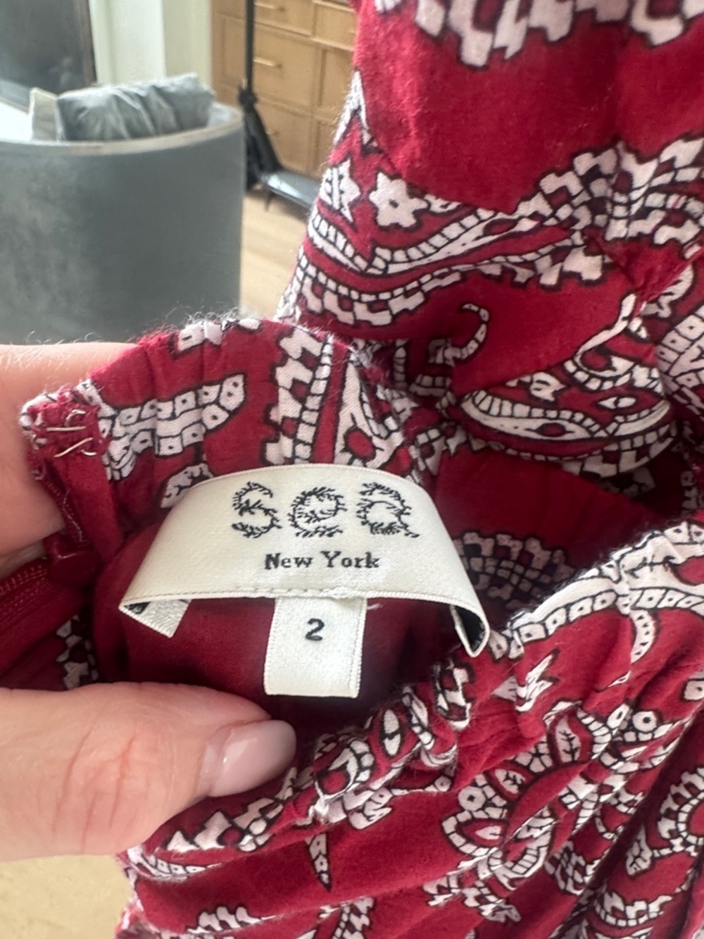 Sea New York Red Paisley Crochet-Trim Maxi Dress - Picture 6 of 6